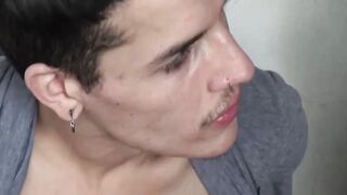 Raw & Piercing: Hot Latin Stud Gets Fucked Hard By Huge Dick And Facial