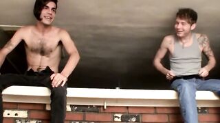 Straight Thug Buddies Share Long Dick Strokes And Blast Loads Of Hot Seed!