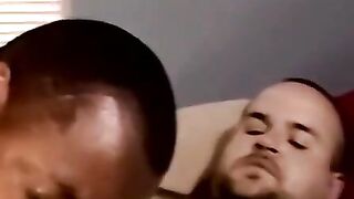 Mature Black Guy Gives Older White Man A Rough Blowjob And Fucks Him Hard