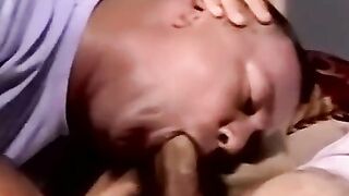 Mature Man Drains Hairy Amateur With Glasses in Old-Young Scene