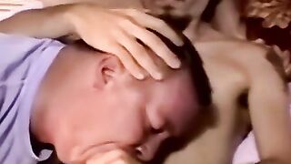 Mature Man Drains Hairy Amateur With Glasses in Old-Young Scene