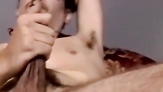 Mature Man Drains Hairy Amateur With Glasses in Old-Young Scene