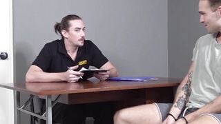 Blonde Thug Rimmed And Fucked By Cop In Prison Cell" or "Raw Anal Sex With A Crooked Officer