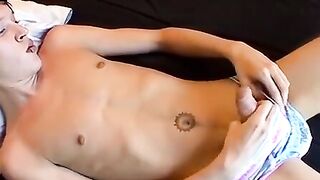 Ryan Conners' Sexy Lingerie Jerk-Off Session - Big Dick & Huge Load