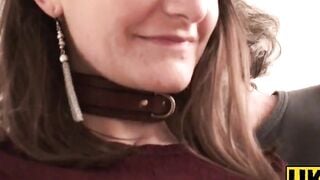 UK'S Biggest Boobed BDSM Slut Gets Leashed And Fucked Hard By Dominant Master
