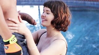Yummy MILF Cutie Yhivii Gets Her Backyard Fucked Hard By A Big Black Dick