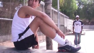 Three's Company But One Is A Pornstar! - Gay Triple-Anal Action With Alex Mecum & Derrick Dime