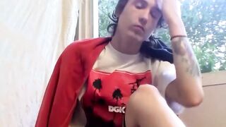 Straight Twinks Solo Stroker - Hot Guy Jacking Off & Shooting Load of Semen