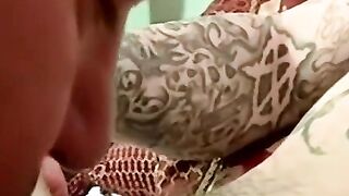 Mature MILF Sucks Off Young Guy's Massive Dick And Swallows His Load