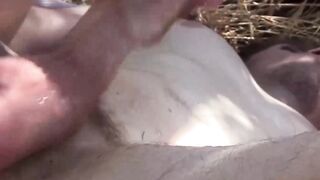 Scruffy Straight Dude - Hardcore Anal Play with Huge Load of Sperm on Ass