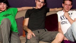 Throated - Twinks Share Their Huge Loads In Hot Threeway Fuck Fest