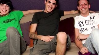 Throated - Twinks Share Their Huge Loads In Hot Threeway Fuck Fest