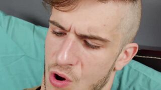 Brotherly Love" or "Big Dick Brother Helps Little Sibling With His Huge Load!