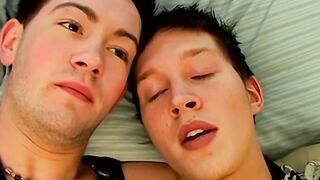 Blonde Hunk's Ass Fucked in Hardcore Anal Threesome