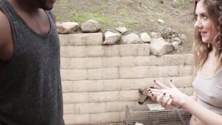 Big Black Monster Dick Fucks Petite Teen in Hardcore POV Action