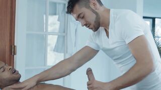 Black Thug Rimjob & Anal Sex with Big Dick Massage Therapist