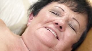 Grandma's Mature Vagina Devours Young Stud - Grandpa Joins In