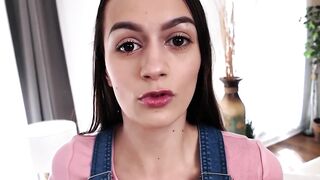 Step-Dad's Dirty Little Slut - Petite Teenager Summers Renée Sucks & Swallows