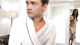 Deep-Throat Queen" - Hot Blonde Babe Aila Donavan Facesitting & Deep Throats Huge Dick!