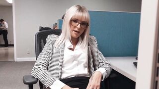 Blond Bombshell Katee Sucks Her Way To A Promotion - Office POV