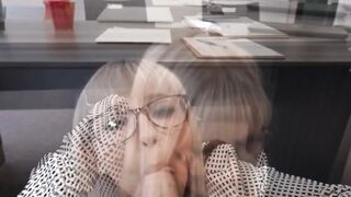 Blond Bombshell Katee Sucks Her Way To A Promotion - Office POV