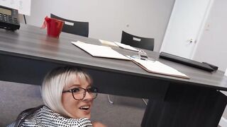 Blond Bombshell Katee Sucks Her Way To A Promotion - Office POV
