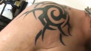 Muscle Daddy Dominates Twink With Whip And Fucks Him Hard