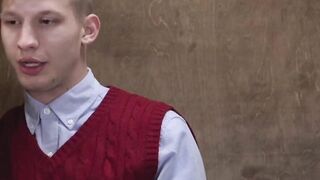 Hot Seminary Student Gives Blow Job to His Superior in Confessional Booth