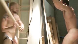 Bound Gay Bondage - Anal Play with Muscular Hunks