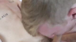 Blonde Hunk Gets Fucked Hard By Muscular Stud In Raw Anal Action