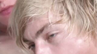 Twinks Bareback Threesome - Raw Anal Action With Facial Finish