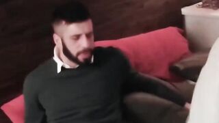 Step-Daddy's Boy Riding And Swallowing His Throbbed Dick