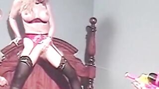 Bondage Bitch Gets Fucked Hard By Dominatrix With Whip And Strap-On