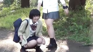 Public Pee Fest #3 - Dirty School Girls Peeing in Public Places