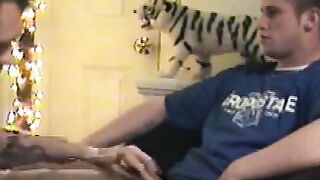 Straight Guy's Surprise Blowjob From Gay Buddy - Deepthroat & Facial