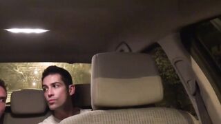 Hunger Games - Back Seat Blowjob Swap" or "Back-Seater's Delight: Double BJ from Jock Twinks