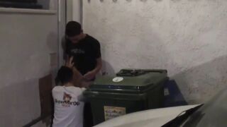 Hunger Games - Back Seat Blowjob Swap" or "Back-Seater's Delight: Double BJ from Jock Twinks