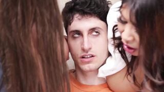 Prison Break Threesome - Horny Inmates Share Cell With Big Dick Prison Guard