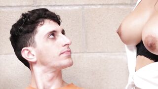 Prison Break Threesome - Horny Inmates Share Cell With Big Dick Prison Guard