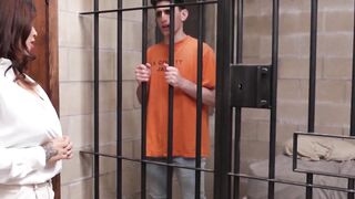 Prison Break Threesome - Horny Inmates Share Cell With Big Dick Prison Guard