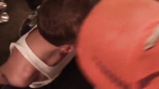 Fraternity Bash - College Sluts Suck & Swallow Five Frats Guys' Loads