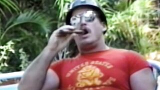 Retro Muscle Hunk Barebacks Threesome - Raw Anal Action