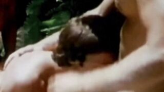 Retro Muscle Hunk Barebacks Threesome - Raw Anal Action