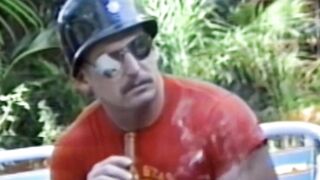 Retro Muscle Hunk Barebacks Threesome - Raw Anal Action