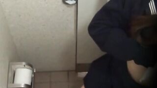 Asian Pigtails #2 - Sailor Girl Gets Fucked In Toilet Stalls By Camerman
