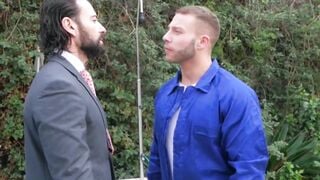 Poolside Pool Cleaning - Old Man Fucked By Young Hunk Diego Rexx