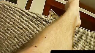 Hot Amateur Guy Shows Off His Thick Dick & Foot Fetish