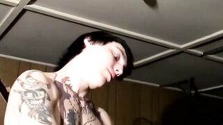 Hairy Straight Thug Jerks Off & Blasts Load of Sperm