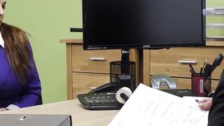 Big-Tits MILF Loan Agent Seduces Client With Her Massive Boobs
