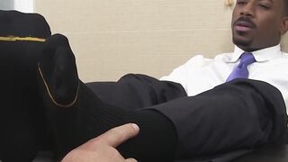Black Foot Fanatic's Worship of Feets" or "Foot Goddess Unleashed on Her Lover
